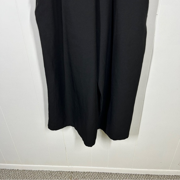 Reyon Black Need Some Space Flamingo Embroidered Wide Leg Overalls 40 (US S) - Picture 6 of 7